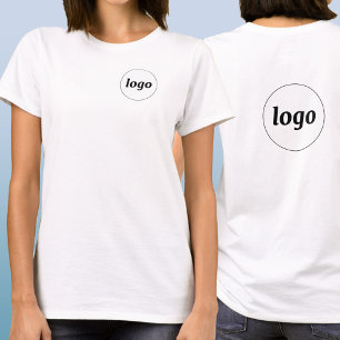 Enkel logotyp krön och bakre kampanj affärs- t shirt