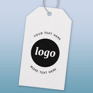 Enkel logotyp med företags taggar för text presentetikett