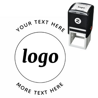 Enkel logotyp med företagsfrämjande text självfärgande stämpel