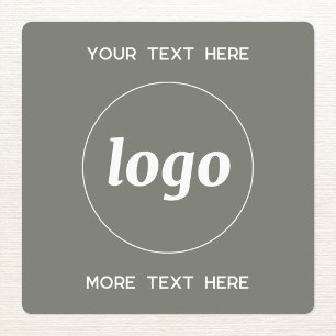 Enkel Logotyp med Grönten Text Business Sage Klistermärke