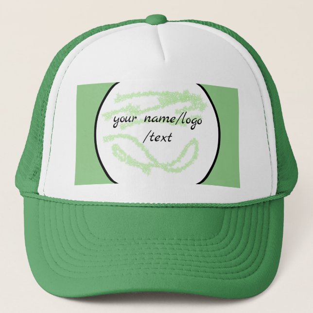 Enkel logotyp med minimal anpassningsbar för elega keps (Framsida)