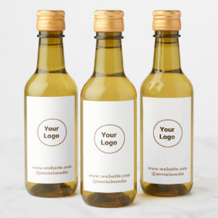 Enkel logotyp med minimal anpassningsbar för elega vinetikett