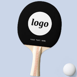 Enkel Logotyp med text Business Promotional Black Pingisracket