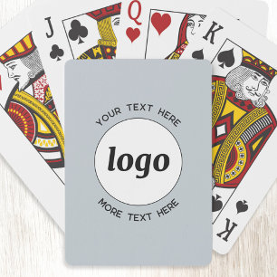 Enkel Logotyp med text Business Promotional Blue Casinokort