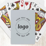 Enkel Logotyp med text Business Promotional Blue Casinokort<br><div class="desc">Lägg till din egen logotyp och ditt eget textval till den här designen. Ta bort den övre eller nedre texten om du vill. Minimalistisk och professionell. Underbar för en marknadsföringsprodukt för dina kunder och kunder. Logotypen kommer att beskäras till en cirkel. För andra versioner,  se samlingen.</div>