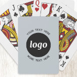 Enkel Logotyp med text Business Promotional Blue Casinokort<br><div class="desc">Lägg till din egen logotyp och ditt eget textval till den här designen. Ta bort den övre eller nedre texten om du vill. Minimalistisk och professionell. Underbar för en marknadsföringsprodukt för dina kunder och kunder. Logotypen kommer att beskäras till en cirkel. För andra versioner,  se samlingen.</div>