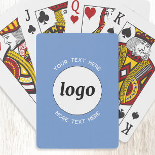 Enkel Logotyp med text Business Promotional Blue Casinokort
