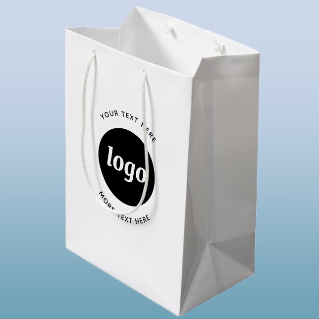 Enkel logotyp med text näringsliv (Logo with text business promotional gift or packaging bag)