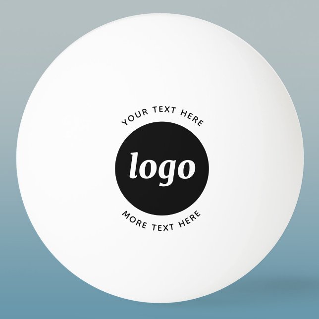 Enkel logotyp med text näringsliv pingisboll (Simple logo with text promotional business ping pong ball)
