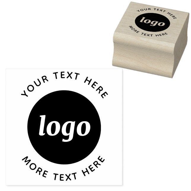 Enkel logotyp med text näringsliv stämpel (Simple logo with text business promotional rubber stamp)