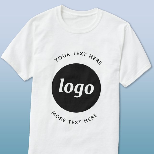 Enkel logotyp med text näringsliv t shirt (Simple logo with text promotional business t-shirt)