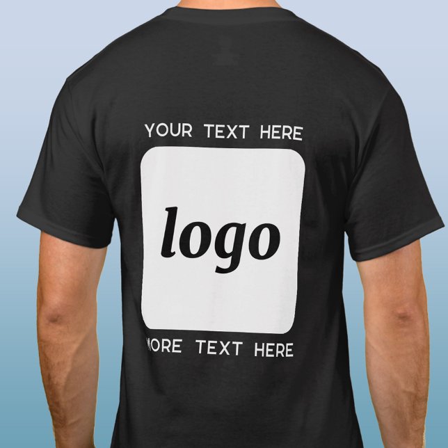 Enkel logotyp med text näringsliv t shirt (Logo with custom text business promotional t-shirt)
