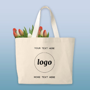 Enkel Logotyp med textföretag Jumbo Tygkasse