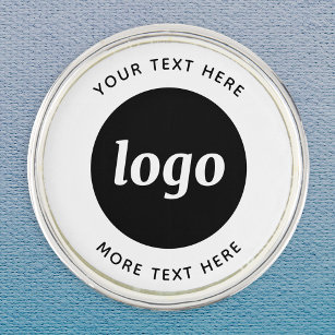 Enkel Logotyp med textföretag Kavajnål