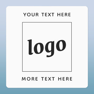 Enkel Logotyp med textföretag Klistermärke