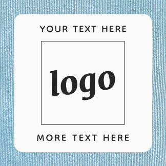 Enkel Logotyp med textföretag Klistermärke