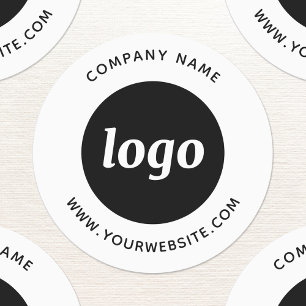Enkel Logotyp med textföretag Klistermärke