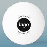 Enkel Logotyp med textföretag Pingisboll<br><div class="desc">Lägg till din egen logotyp och ditt eget textval till den här designen. Ta bort den övre eller nedre texten om du vill. Minimalistisk och professionell. Underbar för varumärkning av anställda eller som kampanjprodukt för dina kunder och kunder.</div>