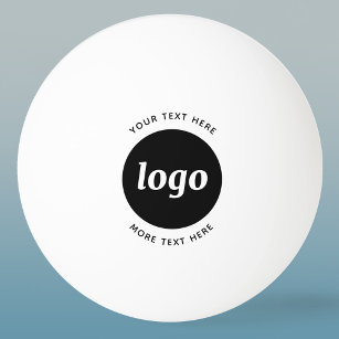 Enkel Logotyp med textföretag Pingisboll