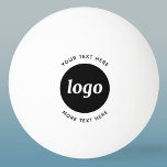 Enkel Logotyp med textföretag Pingisboll<br><div class="desc">Lägg till din egen logotyp och ditt eget textval till den här designen. Ta bort den övre eller nedre texten om du vill. Minimalistisk och professionell. Underbar för varumärkning av anställda eller som kampanjprodukt för dina kunder och kunder.</div>