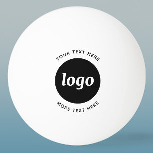 Enkel Logotyp med textföretag Pingisboll