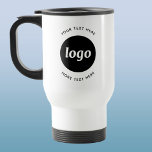 Enkel Logotyp med textföretag Resemugg<br><div class="desc">Lägg till din egen logotyp och ditt eget textval till den här designen. Ta bort den övre eller nedre texten om du vill. Minimalistisk och professionell. Underbar för varumärkning av anställda eller som kampanjprodukt för dina kunder och kunder.</div>