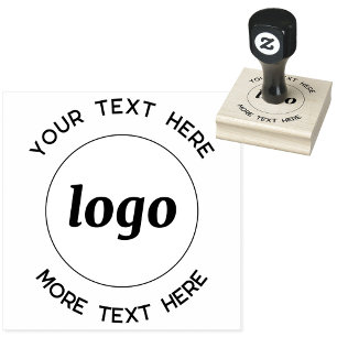 Enkel Logotyp med textföretag Stämpel