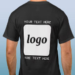 Enkel Logotyp med textföretag T Shirt<br><div class="desc">Lägg till din egen logotyp och ditt eget textval till den här designen. Ta bort den övre eller nedre texten om du vill. Minimalistisk och professionell. Underbar för anpassning av anställda eller uniformer,  eller som en marknadsföringsprodukt för dina kunder och kunder.</div>