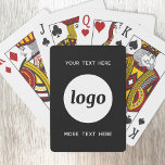 Enkel Logotyp med textreklam för företag Casinokort<br><div class="desc">Lägg till din egen logotyp och ditt eget textval till den här unika designen. Ta bort den övre eller nedre texten om du vill. Minimalistisk och professionell. Underbar som en kampanjprodukt för dina kunder och kunder.</div>