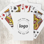Enkel Logotyp med textreklam för företag Casinokort<br><div class="desc">Lägg till din egen logotyp och ditt eget textval till den här designen. Ta bort den övre eller nedre texten om du vill. Minimalistisk och professionell. Underbar för en marknadsföringsprodukt för dina kunder och kunder. Logotypen kommer att beskäras till en cirkel. För andra versioner,  se samlingen.</div>