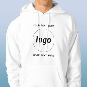 Enkel Logotyp med textreklam för företag Hoodie