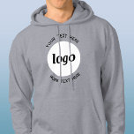 Enkel Logotyp med textreklam för företag Hoodie<br><div class="desc">Lägg till logotyp och text i den här moderna marknadsföringsdesignen. Underbar för medarbetaruniformer, affärsprogram och företagsevenemang, eller till ge bort till dina kunder och kunder som reklamartiklar. Välj ett basmärke färg för att spegla ditt varumärke för små företag och ta bort texten om du vill. Logotypen kommer att beskäras till...</div>