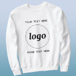 Enkel Logotyp med textreklam för företag Lång Ärmad Tröja<br><div class="desc">Lägg till din egen logotyp och ditt eget textval till den här designen. Underbar för medarbetaruniformer,  affärsprogram och företagsevenemang,  eller till ge bort till dina kunder och kunder som reklamartiklar. Välj ett basmärke färg för att spegla ditt varumärke för små företag och ta bort texten om du vill.</div>