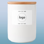 Enkel Logotyp med textreklam för företag Mat Etiketter<br><div class="desc">Lägg till din egen logotyp och ditt eget textval till den här designen. Ta bort den övre eller nedre texten om du vill. Minimalistisk och professionell för att förbättra ditt varumärke.</div>
