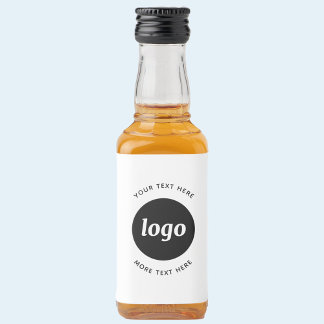 Enkel Logotyp med textreklam för företag Spritflaskor Etikett