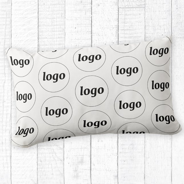 Enkel logotyp mönster affärsfrämjande lumbarkudde (Simple logo pattern business promotional pillow)