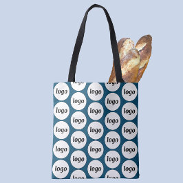 Enkel Logotyp Mönster Business Teal Grönt Tygkasse