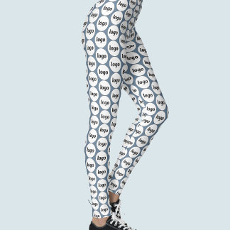 Enkel Logotyp - Mönster Dusty Blue Leggings