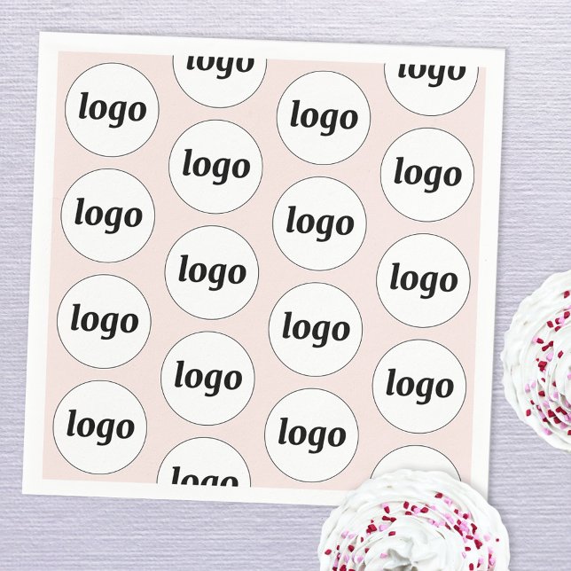 Enkel Logotyp Mönster Främjande av  Rosa Pappersservett (Logo pattern business promotional paper napkin)