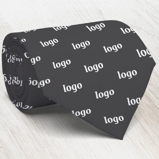 Enkel logotyp mörk kolgrå affär slips