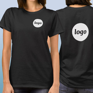 Enkel logotyp och bakre kampanj för företag t shirt