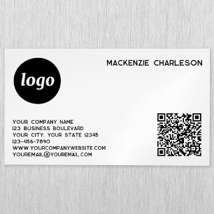 Enkel Logotyp och QR-kod Magnetiska Visitkort