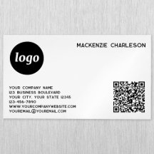 Enkel logotyp och QR-kod