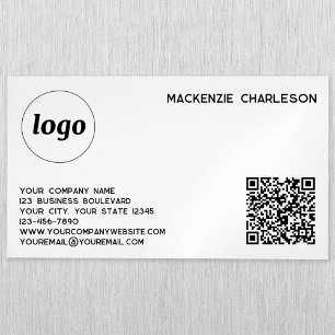 Enkel Logotyp och QR-kod Magnetiska Visitkort