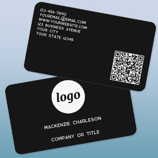 Enkel logotyp och QR-kod Visitkort