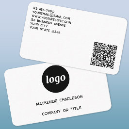Enkel logotyp och QR-kod Visitkort