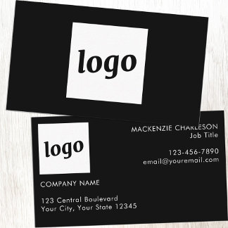 Enkel Logotyp och svart text Visitkort