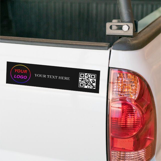 Enkel Logotyp och Text Affärs QR-kod Kampanj  Bildekal (På lastbil)