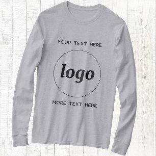 Enkel Logotyp Och Text Affärsmarknadsföring T Shirt