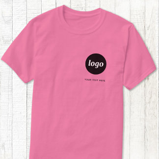 Enkel logotyp och text affärströja t shirt